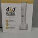 4-in-1 Electric Bikini Trimmer for Women - Painless Electric Razors for Facial/Body/Armpit/Pubic Hair, IPX7 Waterproof Replaceable Shaver Head & Nose Hair Trimmer for Travel, Gifts for Girlfriend Wife (Off White)