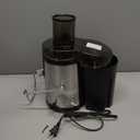 Qcen Juicer Machine, 800W Centrifugal Juicer Extractor with Wide Mouth 3 Feed Chute for Fruit Vegetable, Easy to Clean, Stainless Steel, BPA-free (Black)