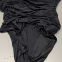 Hilor Women's Ruched Underwire One Piece Swimsuit Front Twist Swimwear Tummy Control Bathing Suit Monokini (14, Black)