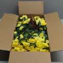 12 Pcs Spring Flowers Artificial Yellow Flowers Outdoor 13.78" UV Resistant Silk Spring Floral Arrangements Azalea Faux Flowers for Outdoor Planters Porch Patio Balcony Garden Vase Table Decor