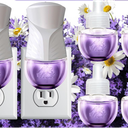 Air Wick Plug in Scented Oil Starter Kit, 2 Warmers + 6 Refills, Lavender & Chamomile, Eco Friendly, Essential Oils, Air Freshener