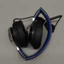 COOSII AC01 Over-Ear Headphones Wired, Passive Noise Isolating Corded Stereo Headsets with Mic Volume Control for Adults Teens 3.5mm for Chromebooks, Laptop, Computer, Tablets, Travel (Black Blue)