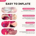 Inflatable Dog Cone Collar with Detachable Sturdy Shield,Soft&Lightweight-Ideal for Post-Surgery Recovery and Daily Wear,Suitable for Small Medium Large Dog Breeds(Donut Pink,XL)