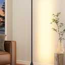 EDISHINE LED Corner Floor Lamp, New Gesture Control Dimmable Corner Light with Remote Control, 3000K-6000K Eye Caring Standing Lamp, Modern Minimalist Lit Lamp for Bedroom, Living Room, Office, Black