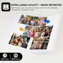 Photo Album 4x6 360 Photos, Large Capacity Linen Cover with Front Window, 4 x 6 Picture Album, 360 Photos 4x6 Photo Album Book for Wedding Kids Travel Family Baby Pictures (White)