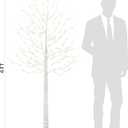 2Pack Lighted Birch Tree with 144 Warm White Lights, 8 Modes Prelit White Artificial Christmas Trees with Timer for Holiday Indoor Outdoor Decor Garden Wedding Party Bedroom Decoration