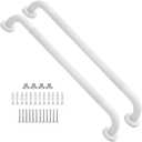 2 Pack 24 Inch Anti Slip Shower Grab Bar Oil Rubbed White 1.25" Diameter,Munzong Bathroom Grab Bar, Knurled Bathroom Balance Bar,Safety Hand Rail Support Handicap Elderly Senior Assist Bath Handle