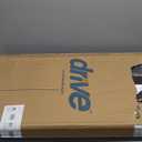 Drive Medical Overbed Table with Wheels - Secure Height Adjustment for Comfort - Non Tilt Surface - Smooth Rolling Design - Home & Hospital Use - Woodgrain Laminate Top - Silver Vein