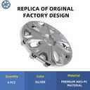 16 Inch Gloss Silver Wheel Covers Hubcaps for 2015-2025 Ford Transit 150 250 350 350HD SRW, Only Fits 5-Lug Factory Steel Wheels, OEM Replacement CK4Z-1130-J, CK4Z-1130-D, 4-Pack