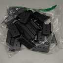 LukLoy 50 Pack 2x4 Brackets for Wood Rail, Black Deck Railing Brackets Connectors for 2" X 4" ( Actually 1.5" X 3.5" ) Wood Post, 20-Gauge Fence Brackets, Screws Not Included