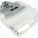 Monaco Deluxe Hanging Storage Bags, 10-pack of 14 x 12.5 inch Clear Plastic Polyethylene Bags for Classroom, Library, and Pharmacy Use