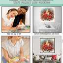 2 x Lophomie Christmas Diamond Art, Christmas Candles Diamond Art Kits for Adults, 5D Diamond Painting Kits Beginners, DIY Round Full Drill Paint with Diamonds Crafts for Home Wall Decor Gifts 14x14 in (13.8x13.8in (35x35cm))