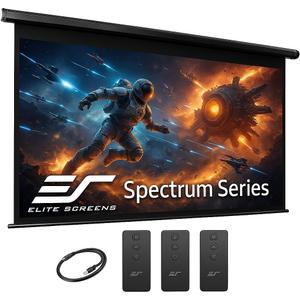Projector Screen Elite Screens Spectrum, 150-INCH Diag 16:9, Motorized Projection Screen Movie Home Theater 4K/8K Ultra HD Ready, ELECTRIC150H2