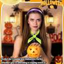 Halloween Costumes Accessories - Purple Headband Green Scarf for Halloween Cosplay Supplies