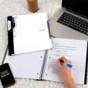 Five Star Advance Spiral Notebook + Study App, 5 Subject, College Ruled Paper, 8-1/2" x 11", 200 Sheets, Spiral Guard, Movable Tabbed Dividers, White (73154)