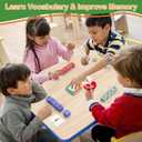 Word Spelling Games, Matching Letter Game for Kids, 20 Wooden Alphabet Blocks with 54 Flashcards, Preschool Learning Activities Toys, Montessori Educational Toys Gifts for Kids Ages 3-8