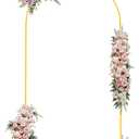 Wedding Arch Backdrop Stand, 7.2FT Gold Metal Arch Backdrop Stand for Wedding Bridal, Baby Shower, Photo Booth, Birthday Party, Garden Balloon Arch Decoration(Gold-7.2FT)