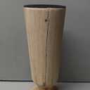 Decorative Wooden Cups, With The top Painted Black And A Base With White Dots 10" X 3.5"
