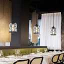 3 Pack 1 Light 5.3" Crystal Hanging Kitchen Island Pendant Light Black Finish,Concise Pendant Fixture Crystal Plate Metal Shade for Bar,Dining Room,Living Room Over Sink