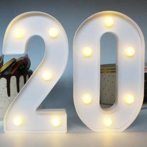 H:7.88 Inches Light Up Numbers 20 Centerpieces Table Sign, Happy 20th Birthday Decorations for Women, 20 Year Old Birthday Party Decorations for Men