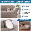 H.VERSAILTEX Rich Stretch 2 Piece Chair Cover Chair Slipcover Sofa Cover Furniture Protector Couch Soft with Elastic Bottom Chair Couch Cover with Arms Width Up to 49 Inch(Chair, Taupe)