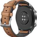 Leather Bands Compatible Samsung Galaxy Watch Ultra 47mm 2025/2024, Breathable Leather with Silicone Replacement Strap Wristband Men Women