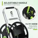 Random Colors Garden Hose Reel Cart, Holds 75-150 Feet of 5/8-Inch Hose, Portable Hose Reel Cart With Wheels,Adjustable Handrail, Quick Hose Connector