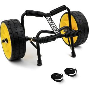 Kayak Cart, Paddle Board Cart Kayak Trolley Canoe Dolly SUP Carrier with Airless Tires (Yellow)