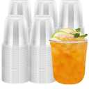 Disposable Stemless Clear Plastic Cups 12OZ NATURAL Arc Plant Based wine glasses For Parties Weddings Birthdays Cocktail BPA Free Recyclable Clear Cold Cups (Set of 300)