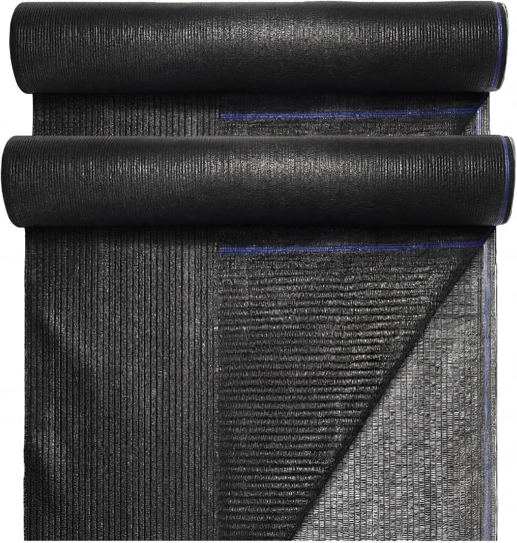 40% 6ft x 200ft Bulk Eyelets Shade Cloth Roll Sunblock Shade UV Resistant Net Windscreen Cover Fabric Roll for Garden Greenhouse Flower Plant Patio Kennel Canopy (Black)
