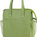 Fmeida Insulated Lunch Bag - Women's Leakproof Reusable Lunch Bag Multipocket Cooler for Work, Hiking, Beach, Picnic | Light Green