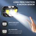 LHKNL Headlamp Flashlight, Lumen Ultra-Light Bright LED Rechargeable Headlight with White Red Light, 1-Pack Waterproof Motion Sensor Head Lamp,8 Modes for Outdoor Camping Running Hiking Fishing