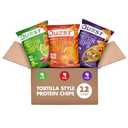 Quest Nutrition Tortilla Style Protein Chips Variety Pack, Chili Lime, Nacho Cheese, Loaded Taco, Low Carb, High Protein, Gluten Free, 1.1 oz (Pack of 12), Best By: 19 JUL 2025