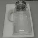 1 Gallon Glass Pitcher with Lid and Handle, Glass Water Carafe for Hot/Cold Water, Large Jug for Iced Tea, Coffee, Juice and Homemade Beverage (Clear)