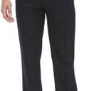 Soojun Men's Classic Fit Flex Waist Flat Front Dress Pant (33W x 30L, Black)