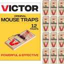 Victor Mouse Traps M150-12, Metal Pedal, Sustainably Sourced FSC Wood, Wooden Mouse Traps, 12 Medal Pedal Traps