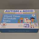 5in1 Visual Timer and Schedule Planner for Kids with ADHD & Autism – Learning Materials Bundle, Task Timer with Chore Chart Board for Kids, Sensory Products for Home, School (100+ Cards)