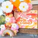 78 PCS Nine is Vibe Party Decoration Backdrop Nine is Vibe Birthday Decoration Nine is Vibe Balloons Daisy Groovy Hippie Boho Party Favors