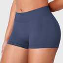 YEOREO Workout Shorts Women Low Rise 2.5" Squat Proof Seamless Gym Badriya Volleyball Booty Shorts (Blue, M)
