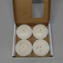 Mega Candles 4 pcs Unscented Ivory Floating Candles, Hand Poured Wax Candle 3 Inch Diameter, Home Décor, Wedding Receptions, Occasions, Festivities, Events, Meditations, Tranquility, Spa