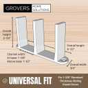 5-Pack Sliding Closet Door Floor Guide Bracket | Universal Fit for 1-3/8" Width Bypass Doors (Beige) | Grovers Home Solutions