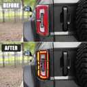Tail Light Cover Compatible with 2021-2025 Ford Bronco Badlands, Outer Banks, Wildtrak, Heritage Limited Edition, Everglades 2/4 Doors(Only LED Light), Rear Lamp Guard Protector Exterior Accessories