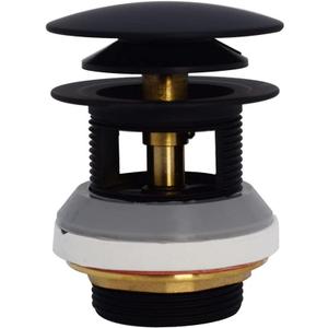 Westbrass Tip-Toe Integrated Overflow Bath Drain, Matte Black, D98R-62