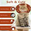 Seyezo Cat Cone Collar Soft, Adjustable Cat Recovery Cone, WaterproofBrown Large, Stop Licking, Elizabethan Collar for Kittens, Cute Donut E Collar, After Surgery Neck Pillow, Cone of Shame, Large