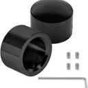 SaferCCTV Motorcycle Rear Axle Cover Cap Nut Bolt Kit,CNC Aluminum RC Front+Rear Axle Cover Cap (Black)