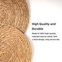 13 Inch Round Woven Plate Placemats Set of 15, Farmhouse Rustic Straw Braided Chargers Place Mats, TwinnekYR Large Boho Cattail Weave Table Mats, for Dining Plates Table Decor Home Wedding Party