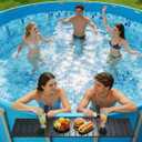Above Ground Pool Bar, 49"x9.6" Swim Up Bar, Heavy Duty Holds 110 lbs,Fits Top Rails up to 4.48", Compatible with Round & Oval Frame Pools