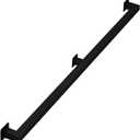 6FT Staircase Handrail for Indoor Stairs, Modern Hand Railings Grab Bar Kit with Black Finished, Non-Slip Wall Mount Decking Railings for Elderly and Children (72inch / 6ft, Black)