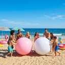 Tradder 2 Pcs 60 Inch Giant Inflatable Beach Ball Large Pastel Inflatable Float Jumbo Pool Playground Balls for Adults Summer Outdoor Water Pool Beach Party Favor