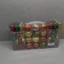 92ct Christmas Tree Decoration Set - Shatterproof Christmas Baubles with Strings for Wreath, Garland & Party Decoration, Red-Green